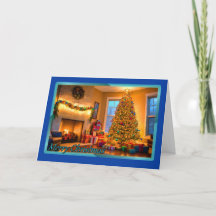 Carte de Noël Toasty Livingroom
