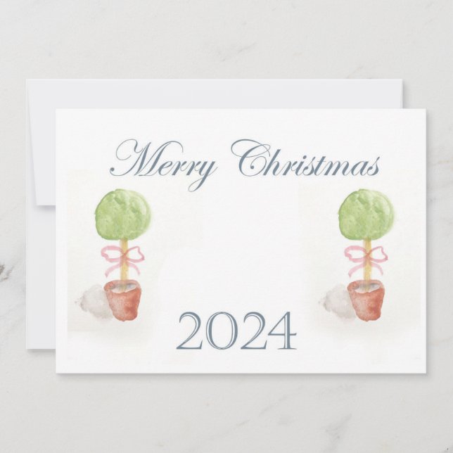 Carte de Noël Topiary (Devant)