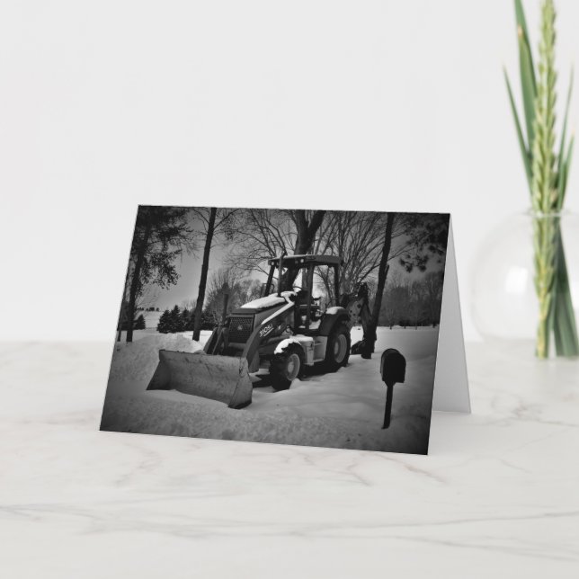 Carte de Noël "Tracteur de la ferme" (Devant)
