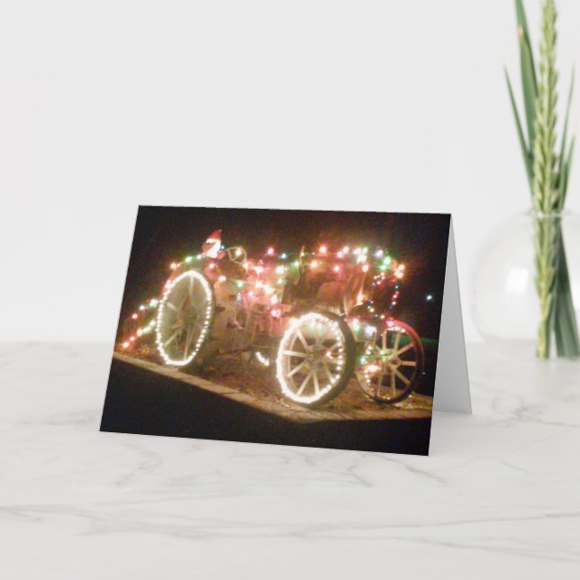 Carte de Noël "Tracteur de Noël" (Devant)