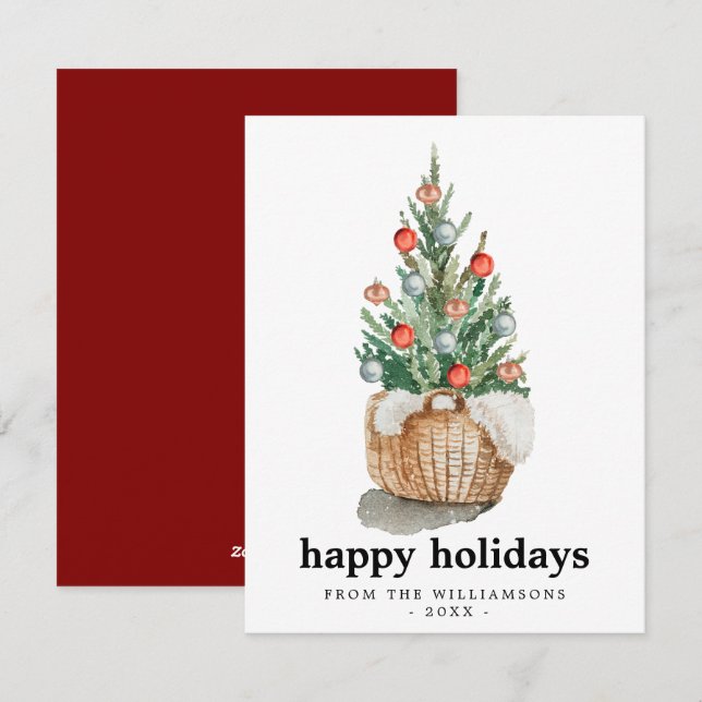 Carte de Noël traditionnelle (Devant / Derrière)