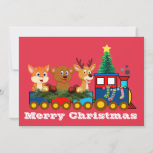Carte de Noël Train de Noël