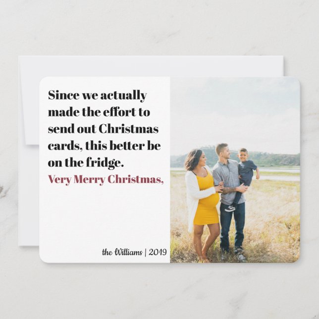 Carte de Noël très amusante (Devant)