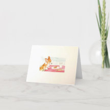 Carte de Noël très Corgi - Carte de vacances vierg