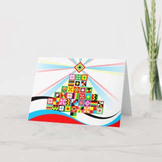 Carte de Noël tribale d'art africain de motif de