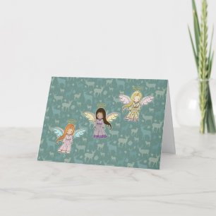 Carte de Noël Trois Petits Anges