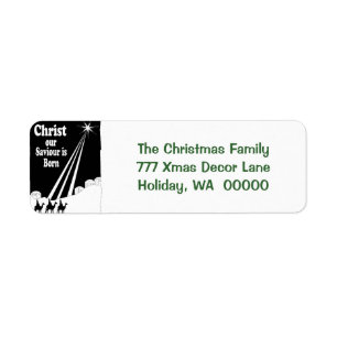 Carte de Noël Trois Rois Retours Adresse Stickers