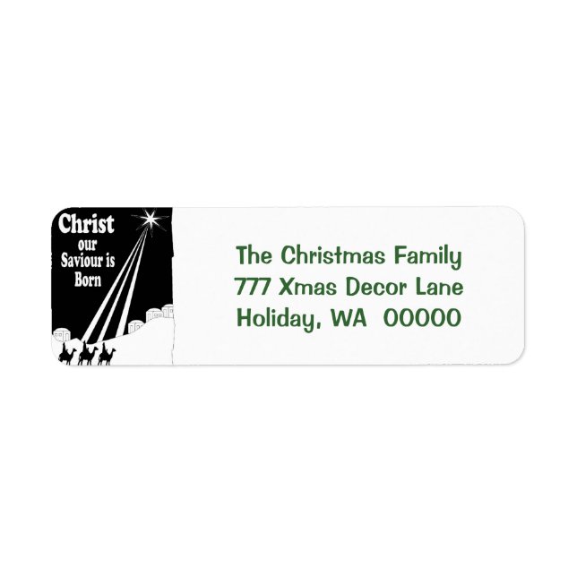 Carte de Noël Trois Rois Retours Adresse Stickers (Devant)