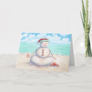 Carte de Noël tropicale de yoga