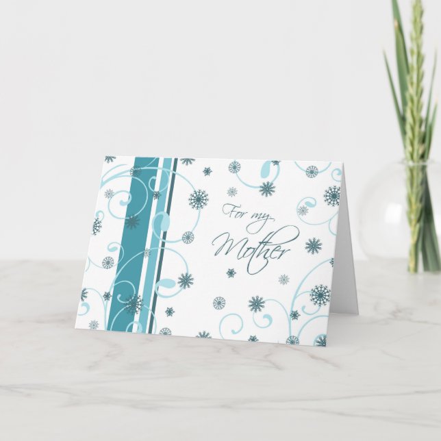 Carte de Noël Turquoise Happy Holidays (Devant)