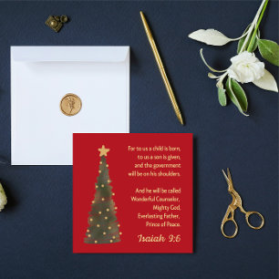 Carte de Noël : un Fils nous est donné