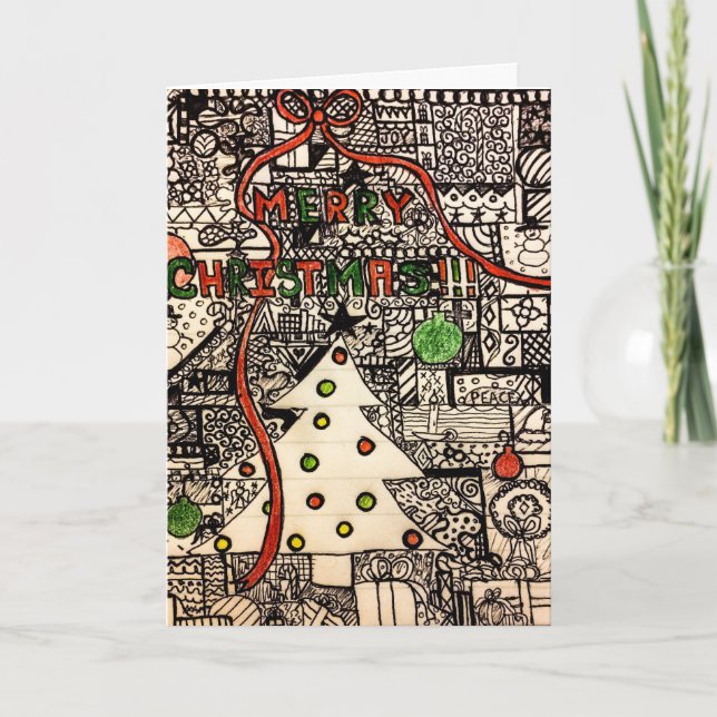 Carte de Noël unique (Devant)