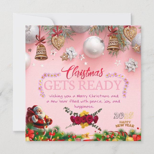 Carte de Noël unique pour famille et amis (Devant)