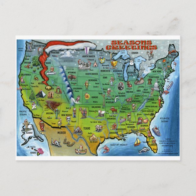 Carte de Noël USA (Devant)