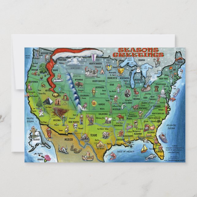 Carte de Noël USA (Devant)