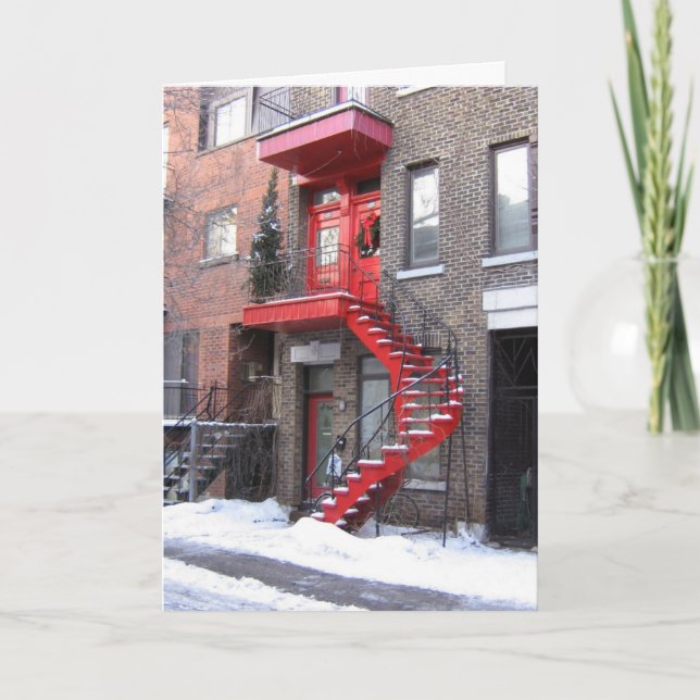 Carte de Noël—Vacances en ville (Devant)