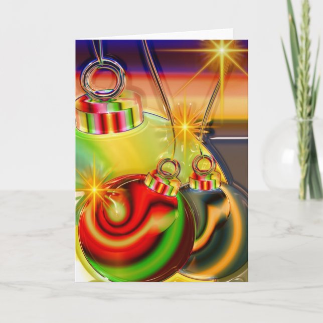 Carte de Noël vectorielle avec ornements (Devant)