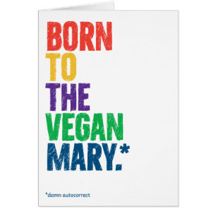 Carte de Noël "Vegan Mary" amusante