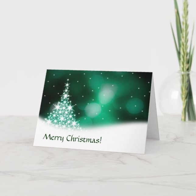 Carte de Noël verte (Devant)