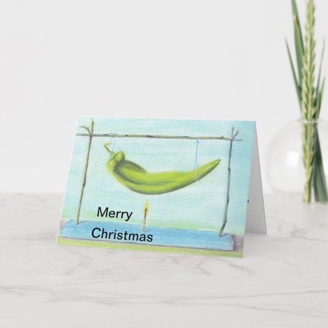 Carte de Noël verte du Chili (Devant)