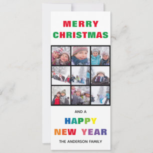 Carte de Noël verticale - Joyeux Noël arc-en-ciel