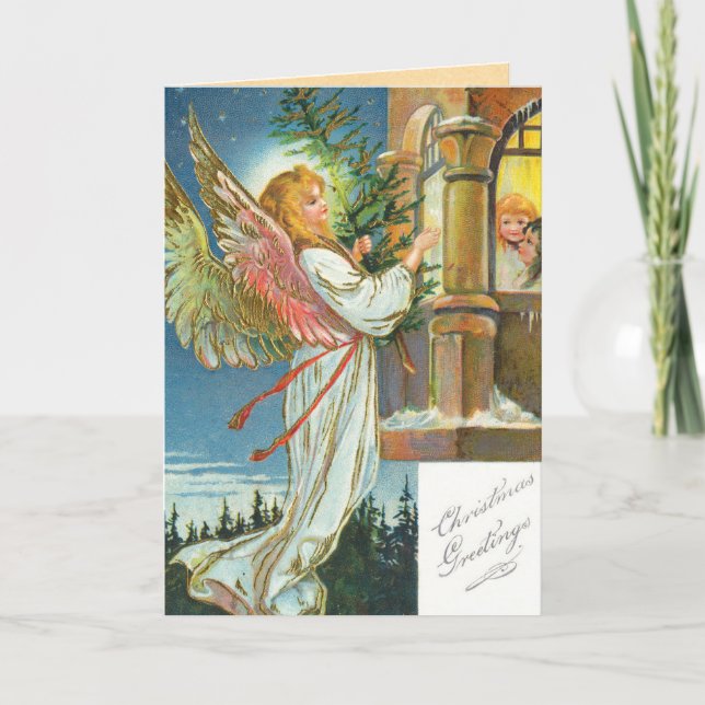 Carte de Noël Victorian Angel (Devant)