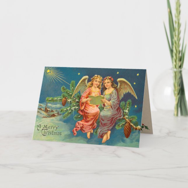 Carte de Noël Victorian Angel (Devant)