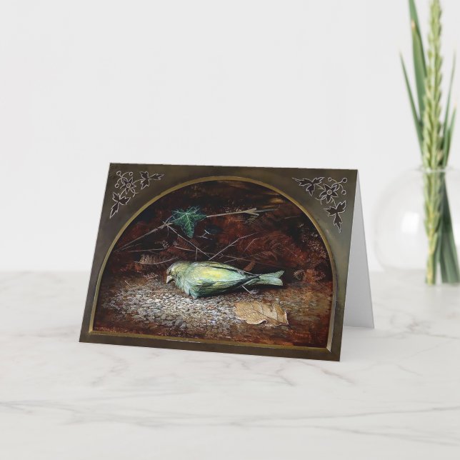 Carte de Noël Victorian Dead Bird (Devant)