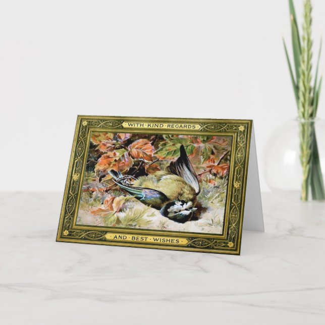 Carte de Noël Victorian Dead Bird (Devant)