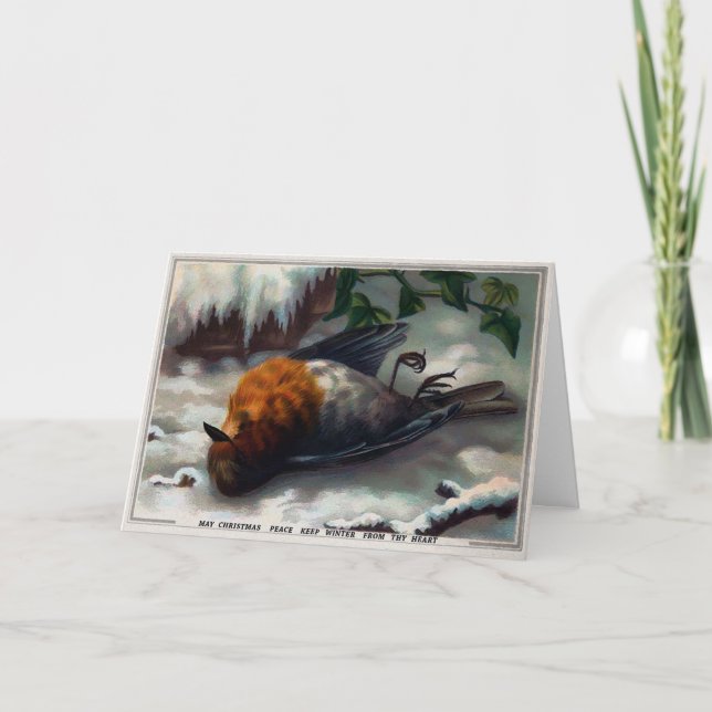 Carte de Noël Victorian Dead Bird (Devant)