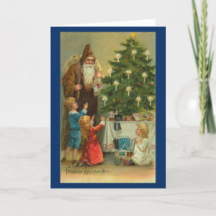 Carte de Noël Victorian Vintage Retro