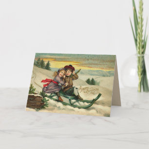 Carte de Noël victorienne