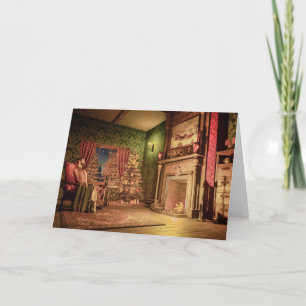 Carte de Noël victorienne ancienne