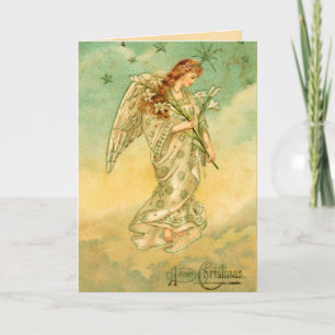 Carte de Noël victorienne d'ange