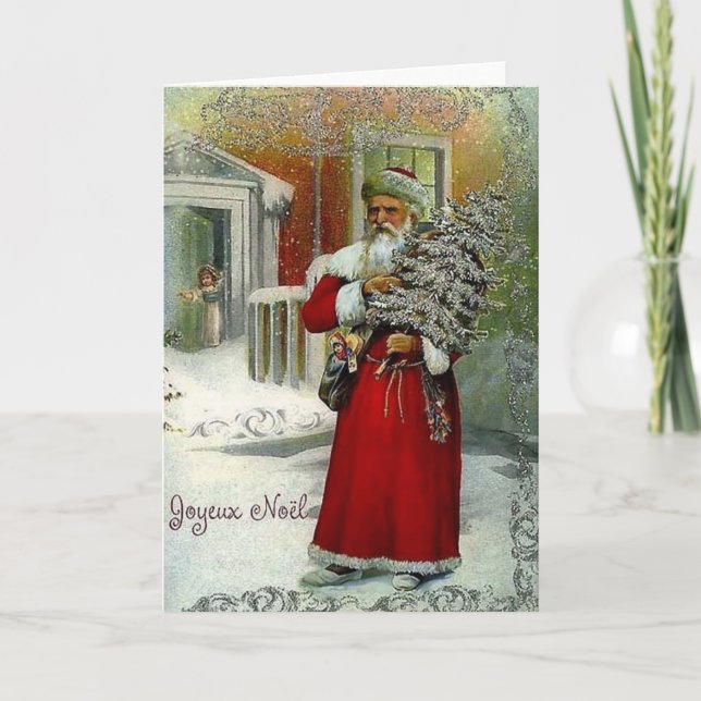 Carte de Noël victorienne de Joyeux Noel de (Devant)
