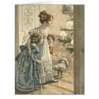 Carte de Noël victorienne - famille