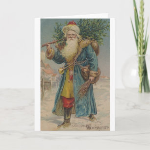 Carte de Noël victorienne Père Noël
