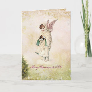 Carte de Noël victorienne Vintage