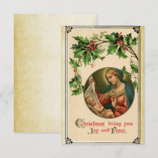 Carte de Noël victorienne vintage