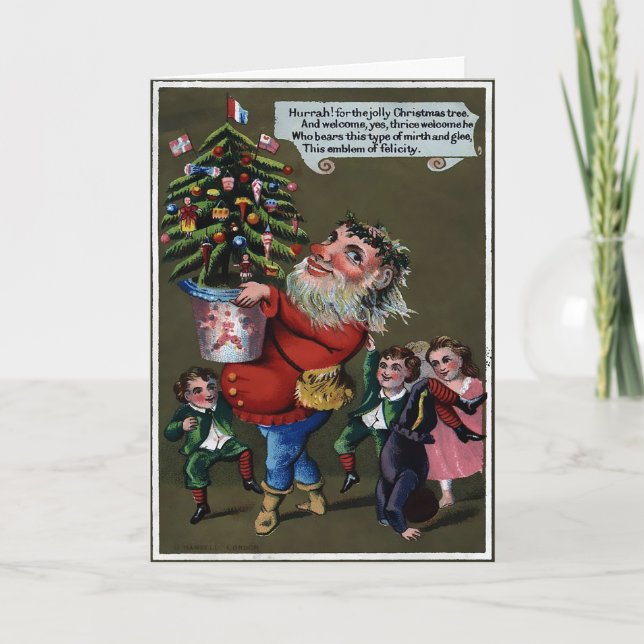 Carte de Noël victorienne vintage (Devant)