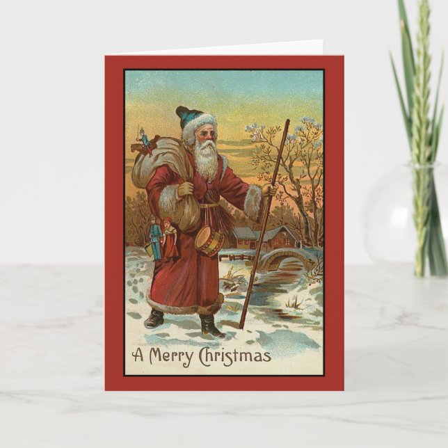 Carte de Noël victorienne Vintage (Devant)