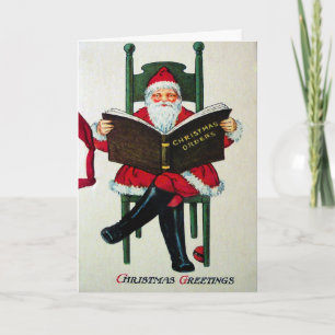 Carte de Noël victorienne vintage