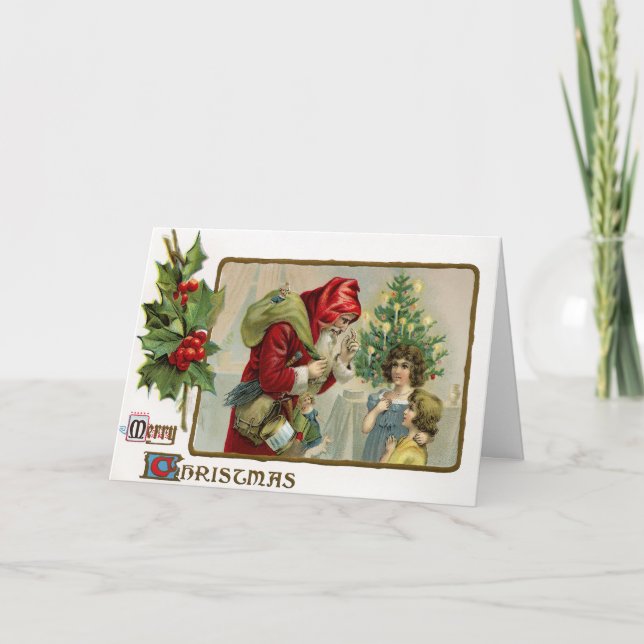 Carte de Noël victorienne vintage (Devant)