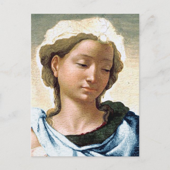 Carte de Noël Vierge à l'Enfant de Michel-Ange (Devant)