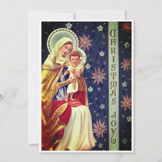 Carte de Noël Vierge et Enfant