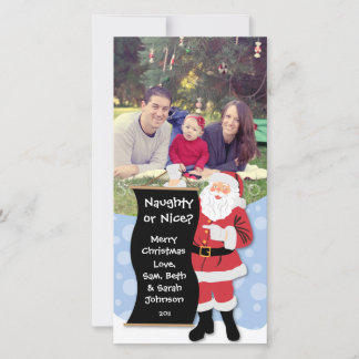 Carte de Noël vilaine ou Nice de Père Noël