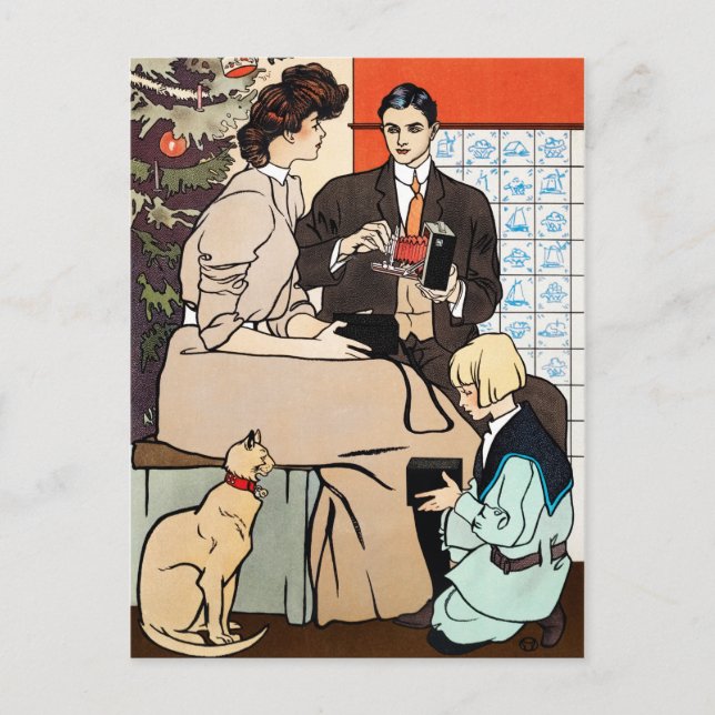 Carte de Noël vintage (Devant)