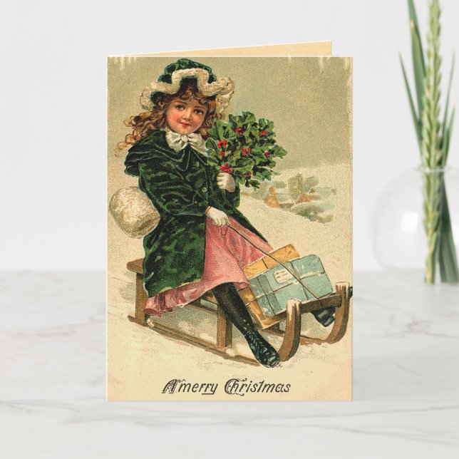 Carte de Noël Vintage (Devant)