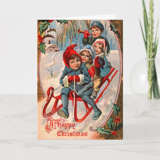 Carte de Noël Vintage (Devant)