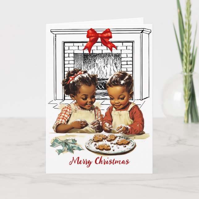 Carte de noël vintage-africaine (Devant)